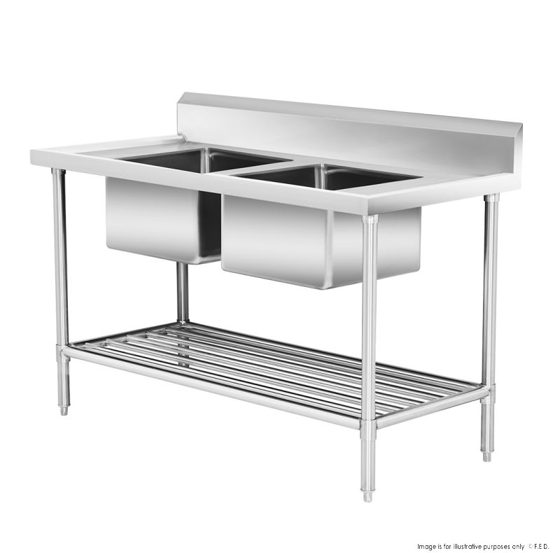 Double Centre Sink Bench 1500x700x900mm