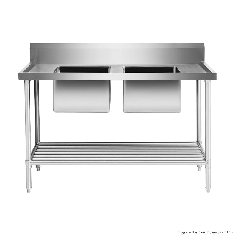 Double Centre Sink Bench 1500x700x900mm