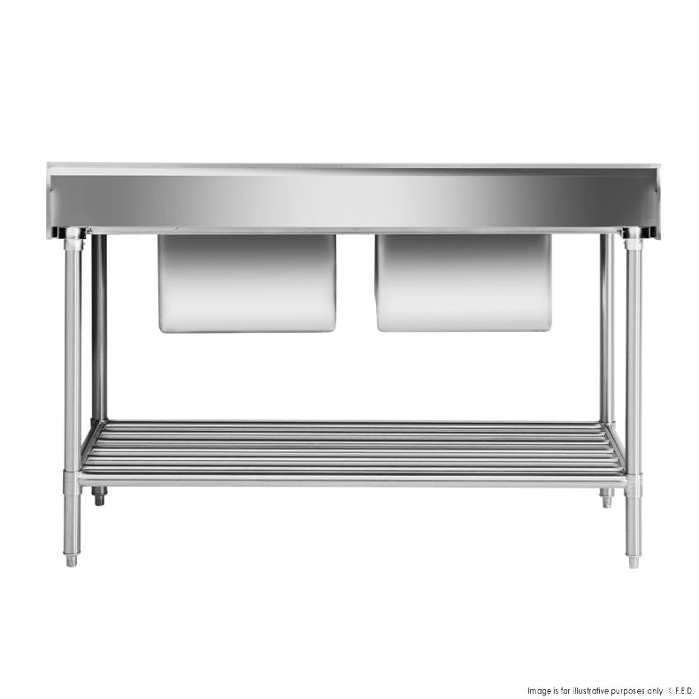 Double Centre Sink Bench 1500x700x900mm