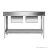 Double Centre Sink Bench 1500x700x900mm