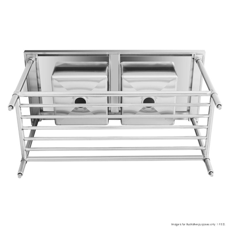 Double Centre Sink Bench 1500x700x900mm
