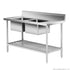Double Left Handed Sink Bench 1500x700x900mm