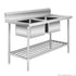 Double Left Handed Sink Bench 1500x700x900mm
