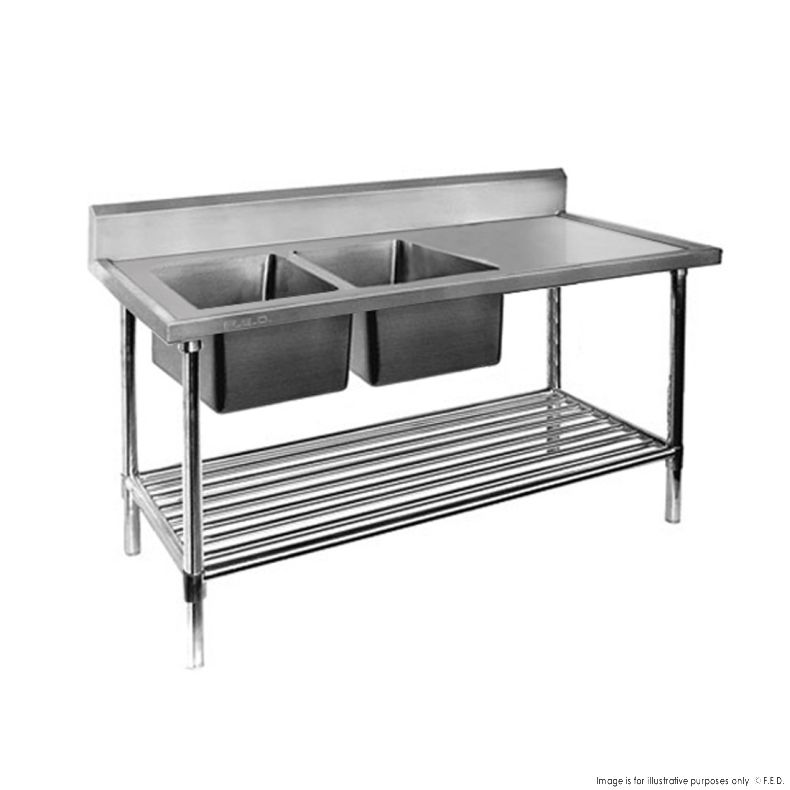 Double Left Handed Sink Bench 2100x700x900mm