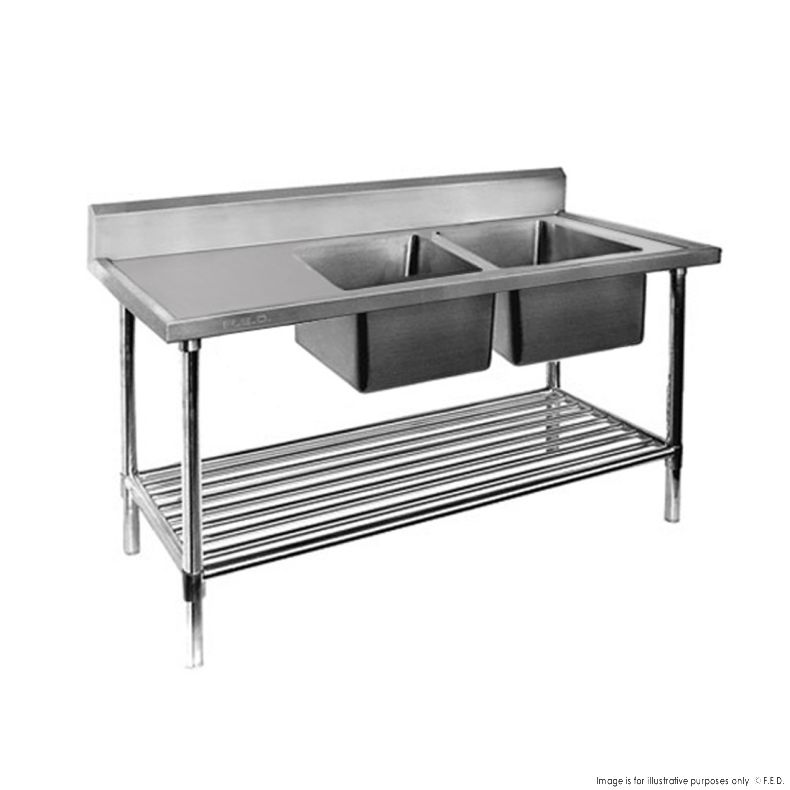 Double Right Handed Sink Bench 2400x700x900mm