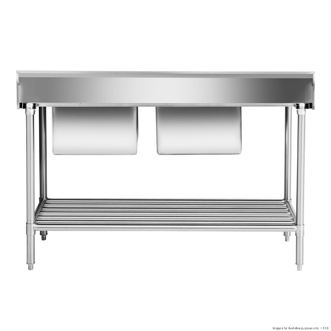 Double Right Handed Sink Bench for Dishwasher 1500x700x900mm