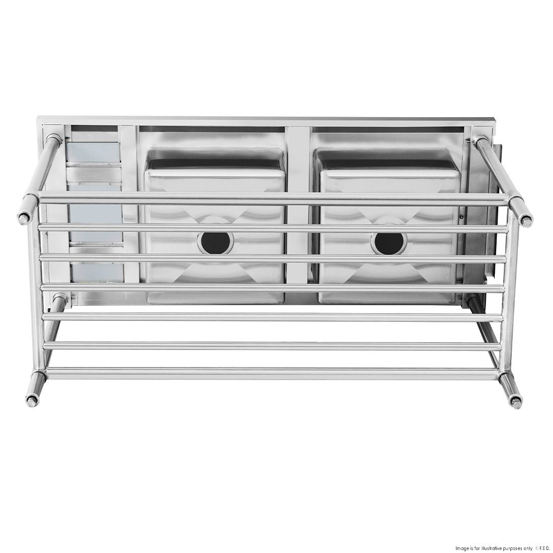 Double Right Handed Sink Bench for Dishwasher 1500x700x900mm