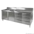Double Sink Cabinet with Drawers and Doors Sink on Left 2100x700x900+150mm