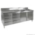 Double Sink Cabinet with Drawers and Doors Sink on Right 2100x700x900+150mm