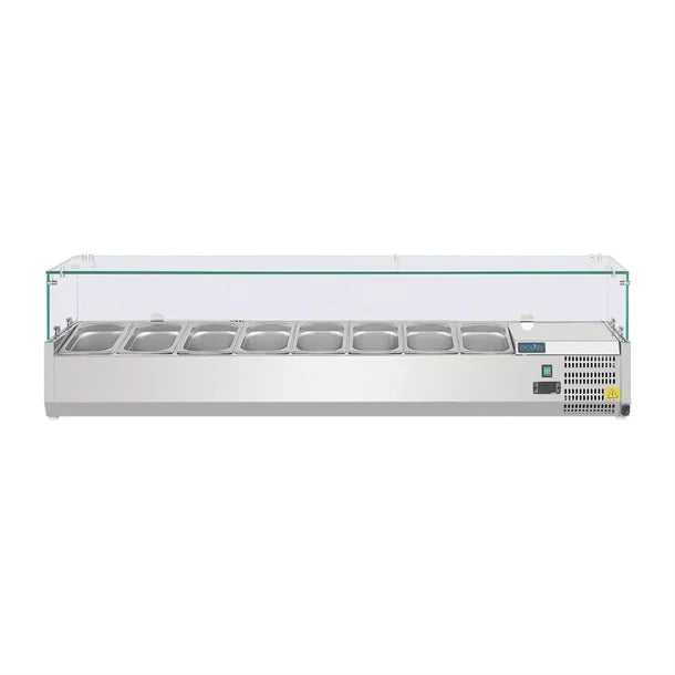 Polar G-Series Countertop Prep Fridge 8x 1/4GN with Glass Sneeze guard
