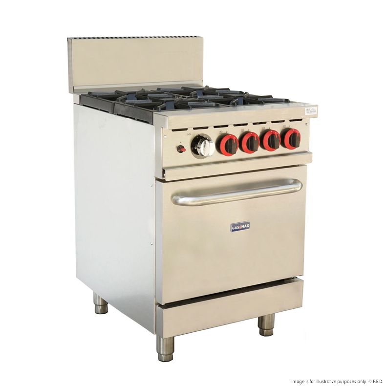Gas Four Burners with Oven with Flame Failure 609x855x1524mm LPG - 168mj/h