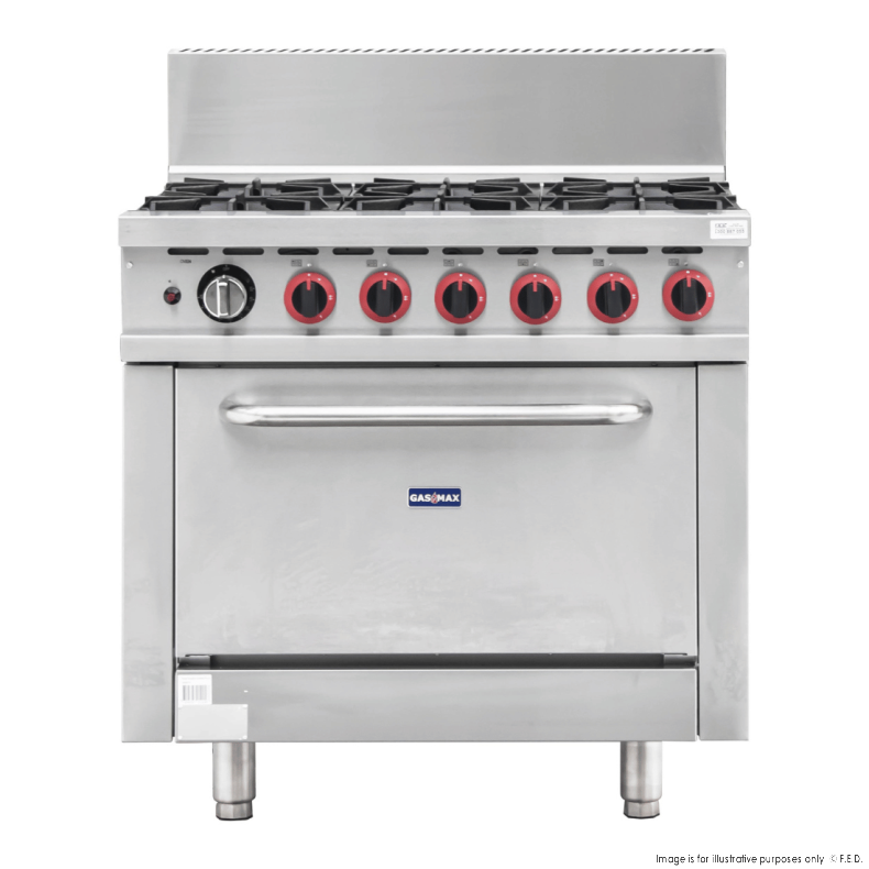 Six gas burner with oven with flame failure 258MJ