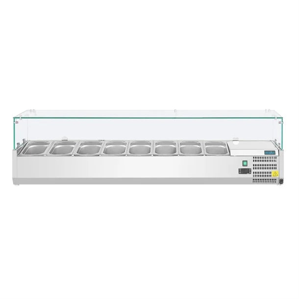Polar G-Series Countertop Prep Fridge 8x 1/3GN with Glass Sneeze guard