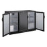 Polar G-Series Back Bar Cooler with Triple Solid Hinged Doors Black - 850mm
