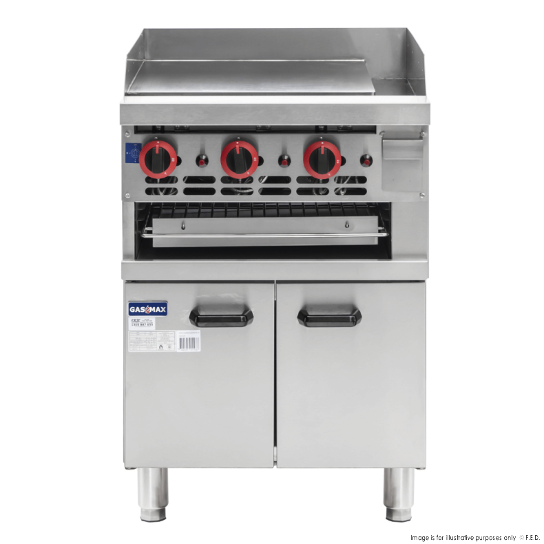 Gas Griddle & Gas Toaster 610x815x970mm NG - 46.5mj/h NAT 3/4 REG