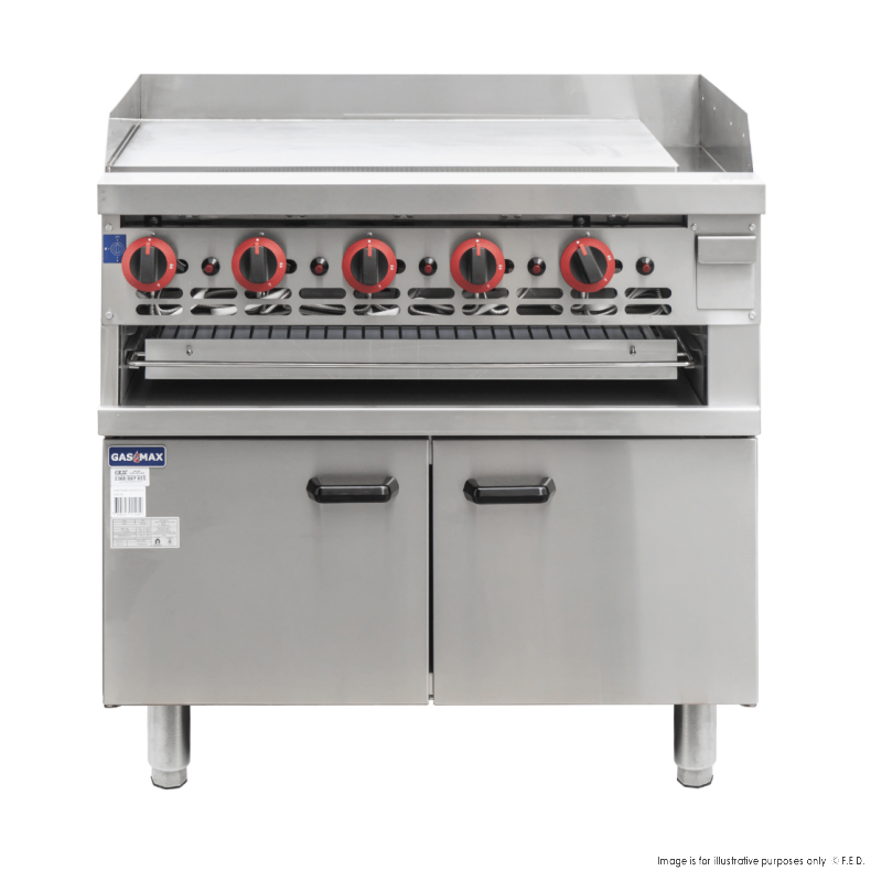 Gas Griddle & Gas Toaster 915x815x970mm NG - 75mj/h NAT 3/4 REG