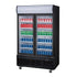 Polar G-Series Upright Display Cooler with Light Box Double Hinged Door - Black