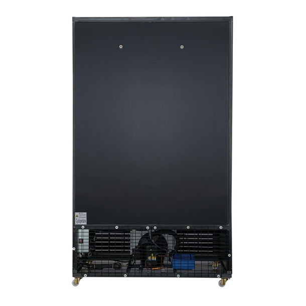 Polar G-Series Upright Display Cooler with Light Box Double Hinged Door - Black