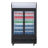 Polar G-Series Upright Display Cooler with Light Box Double Sliding Door - Black