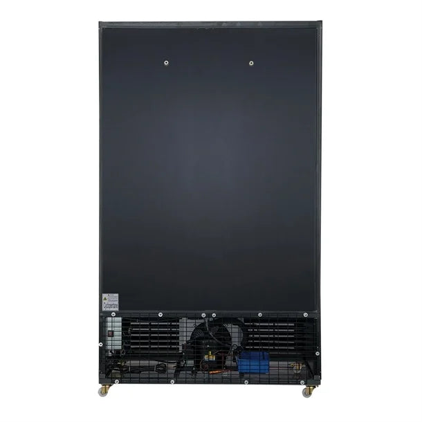 Polar G-Series Upright Display Cooler with Light Box Double Sliding Door - Black