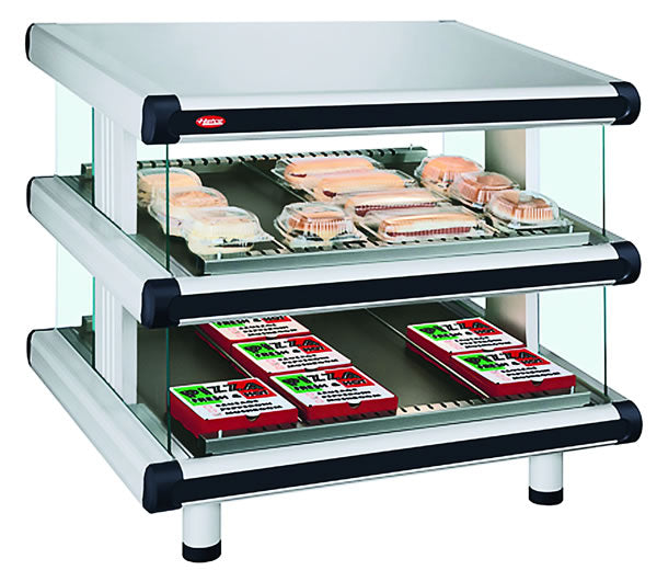 GR2SDS-24D Hatco GR2SDS Slanted Heated Dual Shelf Display Warmer - Designer Series 770mm x 677mm 10amp
