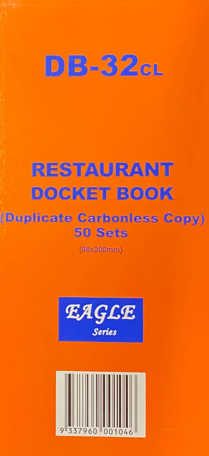 carbonless triplicate restaurant docket book 98x200mm