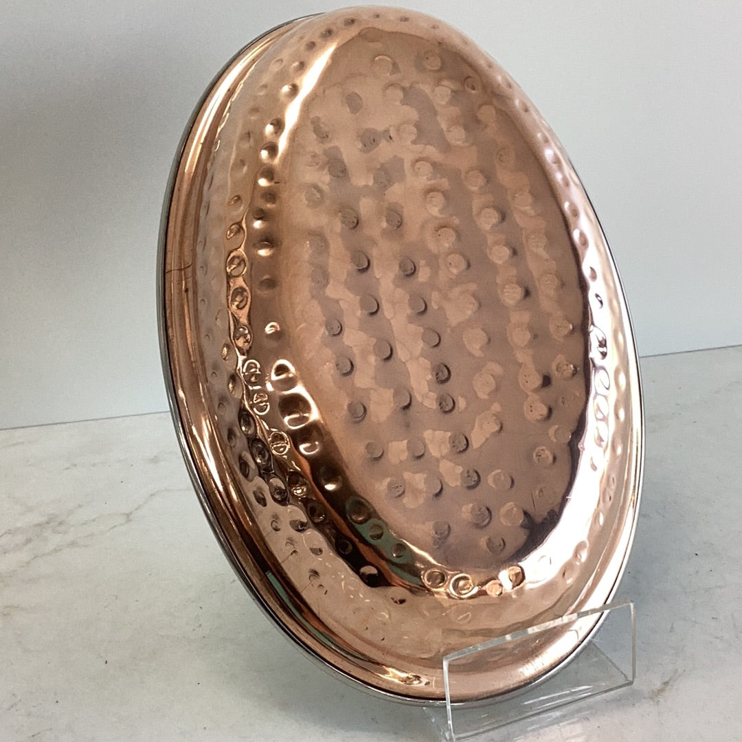 COPPER OVAL DISH SS SIZE 3