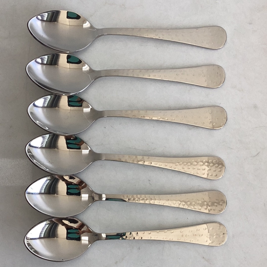 TABLE SPOON HAMMERED set of 6