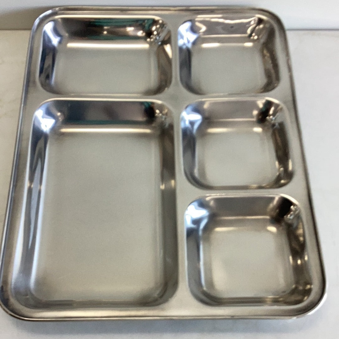 5 Comp Plate SS (THALI)1pc SIZE 1