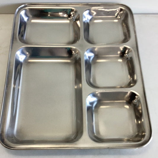 5 Comp Plate SS (THALI)1pc SIZE 1