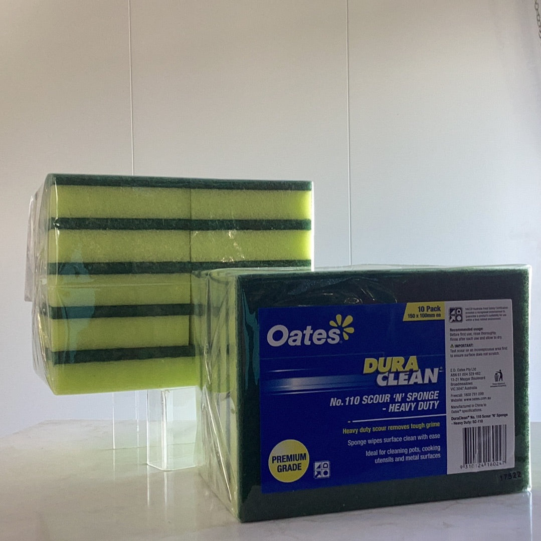 Oates Scourer Green 150x100mm 10pk