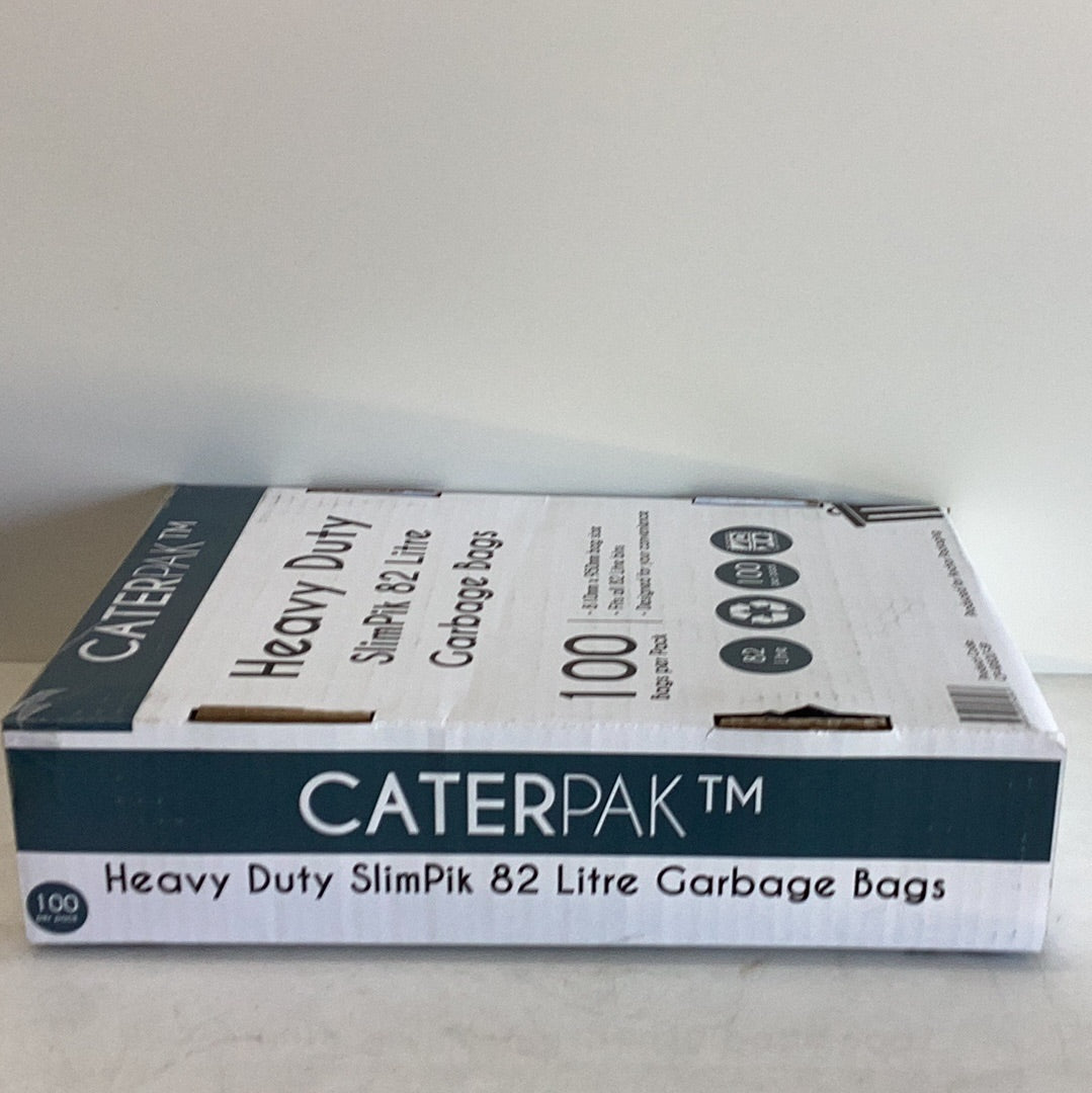 CaterPak HD Garbage Bags 82L Slim 100 pack