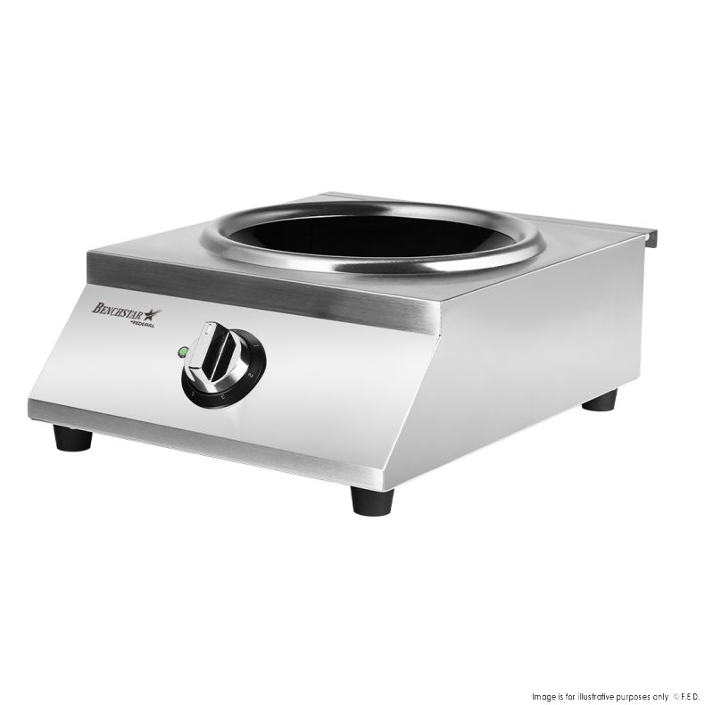 Benchstar Ceramic Induction Wok w/ Stainless Steel Body IW500