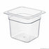 JW-P162 - Clear Poly 1/6 x 65 mm Gastronorm Pan