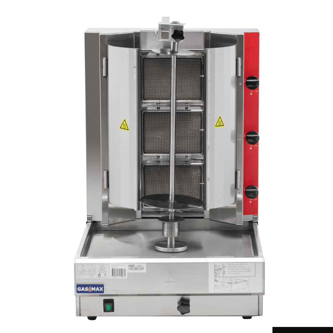 GasMax Semi-automatic 3 Burner NG Kebab Machine KB-3