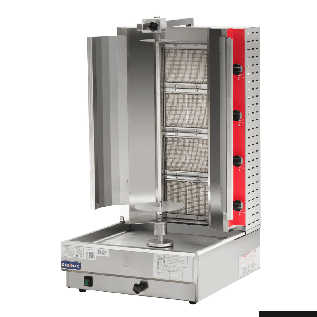Gasmax Semi-automatic 4 Burner LPG Kebab Machine - KB-4LPG