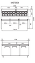 3 DOOR SANDWICH BAR WITH GLASS CANOPY 1846MM MSF8304G