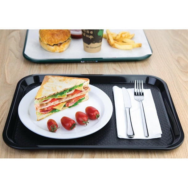 Olympia Kristallon Polypropylene Fast Food Tray Black