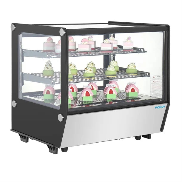 Polar G-Series Counter Display Merchandiser Square Glass - 120Ltr