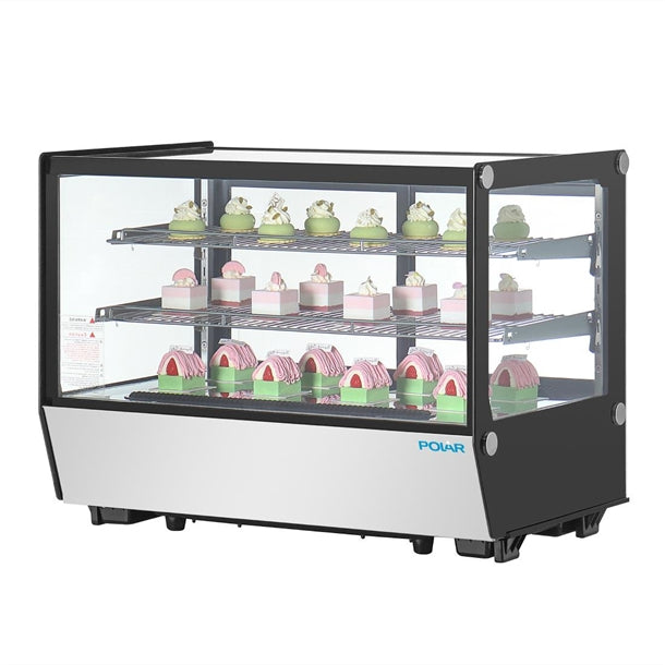 Polar G-Series Counter Display Merchandiser Square Glass - 160Ltr