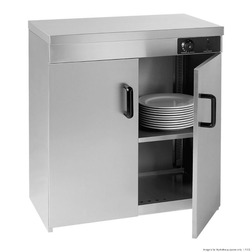 Elementry Stainless Steel Double Cabinet Plate Warmer 120 Plates - PW-DE