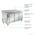 PWB150 three door DELUXE Pizza Prep Bench