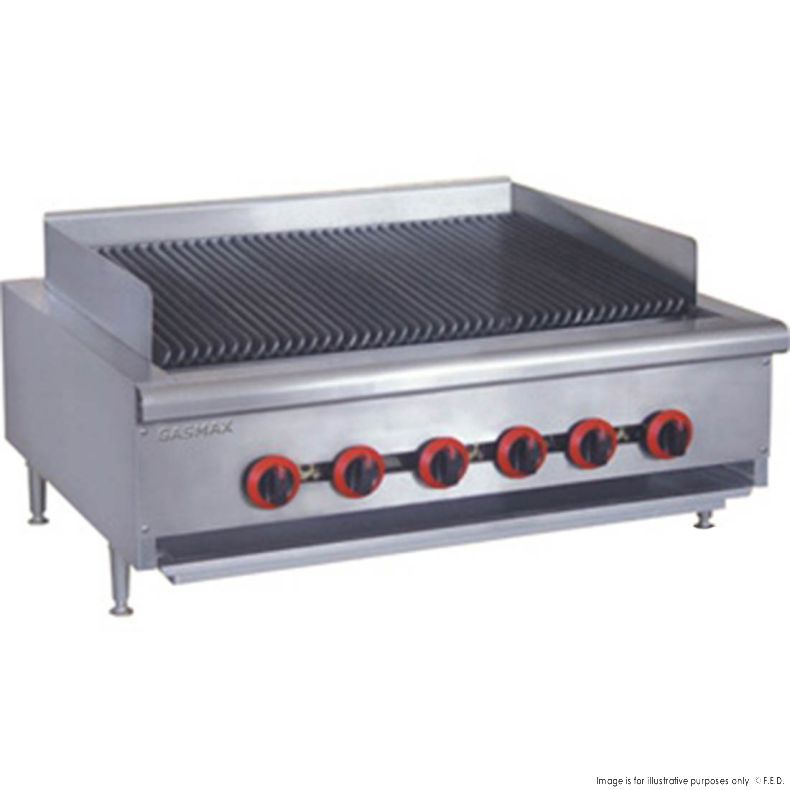 QR-36E Natural Gas 6 Burner Char Grill Top