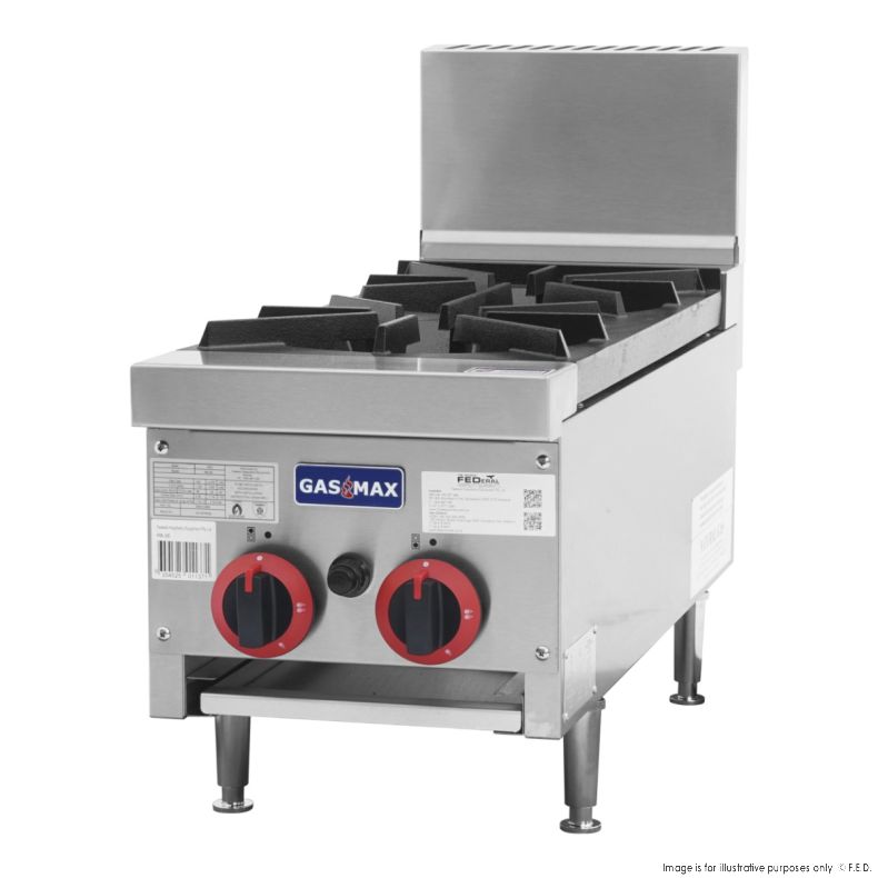 Gas 2 Burner Cook Top 302x824x575mm NG-48mj/h