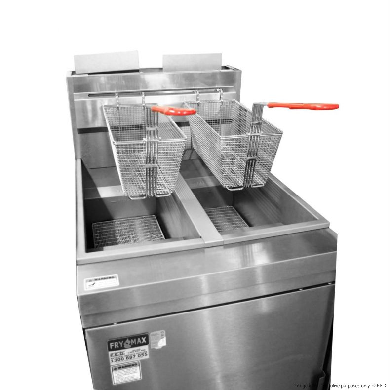4 Burner Gas Fryer Twin Vat 534x769x1326mm NG - 120mj/h