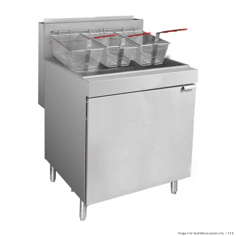 5 Burner Gas Fryer 533x769x1195mm LPG- 150mj/h