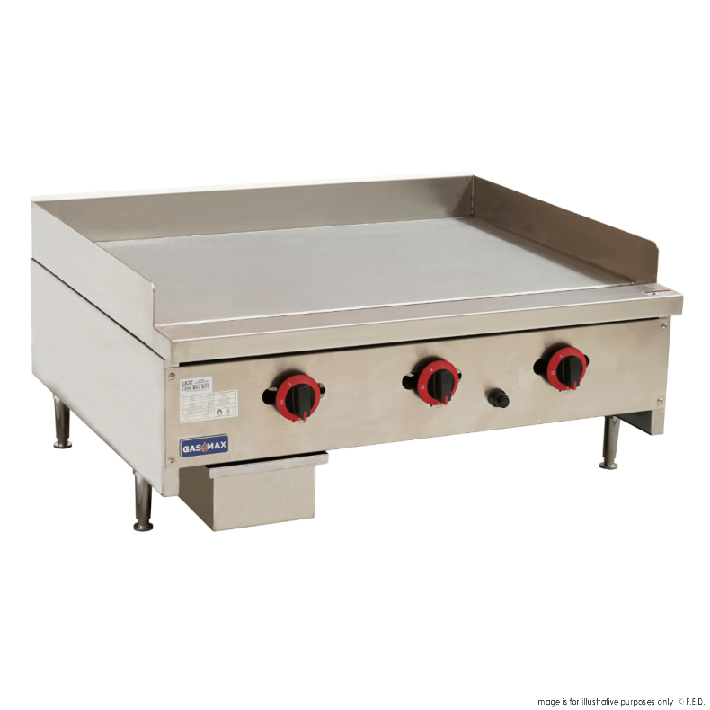 Gas Griddle 3 Burner 915x840x438mm LPG-90mj/h