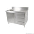Single Sink Cabinet with Drawers and Doors Sink on Left 1200x600x900+150mm