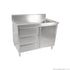 Single Sink Cabinet with Drawers and Doors Sink on Right 1200x600x900+150mm