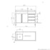 Single Sink Cabinet with Drawers and Doors Sink on Left 1500x600x900+150mm